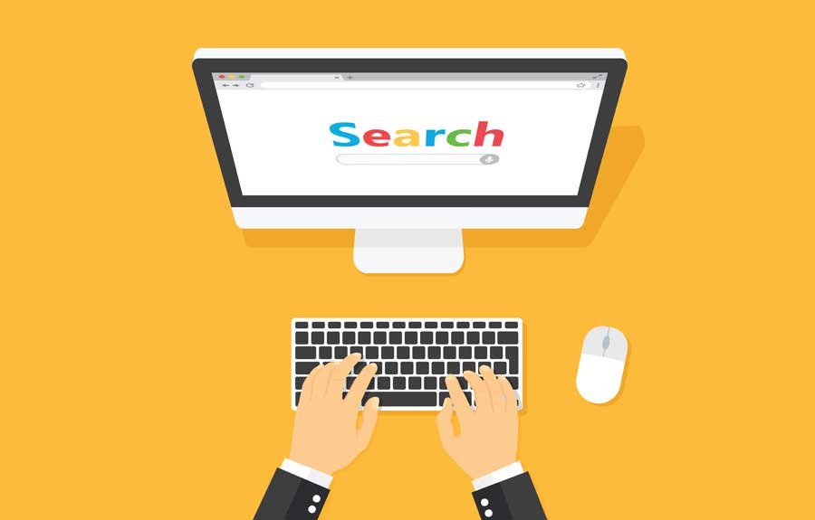 student browsing internet