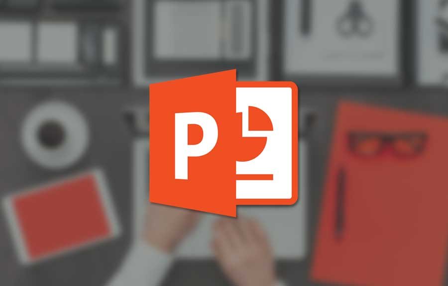 student practicing microsoft powerpoint