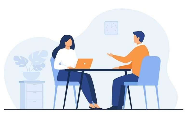 candidate attending interview