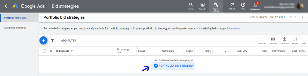 Creating Google Ads' Portfolio Strategies